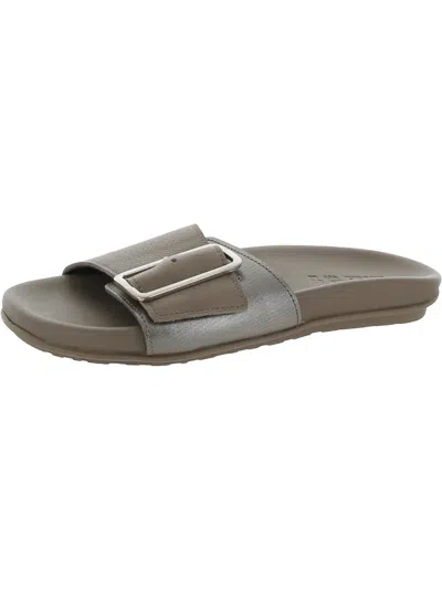 Shop Naot Tahiti Womens Leather Slip On Slide Sandals In Grey