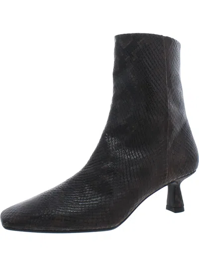 Shop Bruno Magli Mati Womens Leather Embossed Ankle Boots In Black
