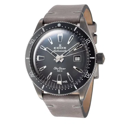 Shop Edox Men's Skydiver 42mm Automatic Watch In Black