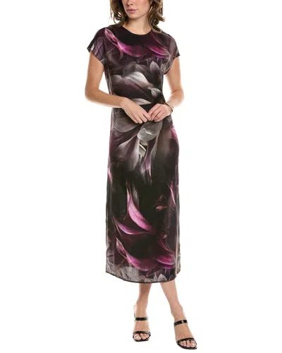 Shop Allsaints Etta Margeaux Silk-blend Midi Dress In Multi