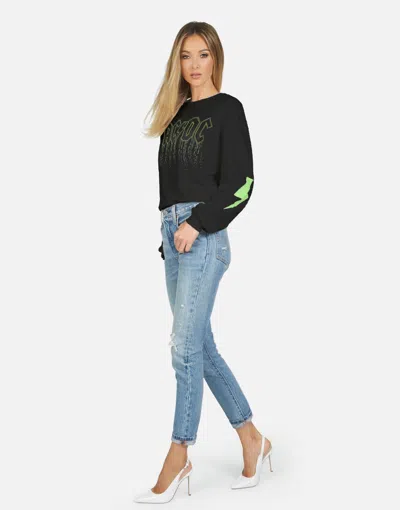 Lauren Moshi Lee Ac/dc Neon Stud In Black