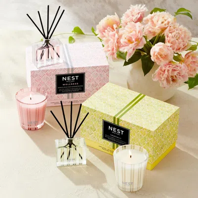 Shop Nest Himalayan Salt And Rosewater Petite Candle And Petite Reed Diffuser Set (limited Edition) In Default Title