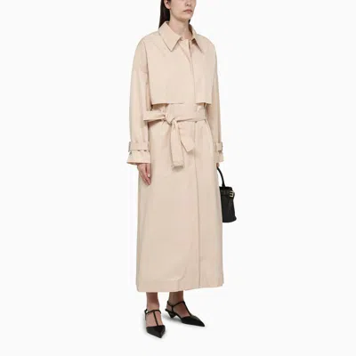 Shop Calvin Klein Blend Trench Coat In Beige