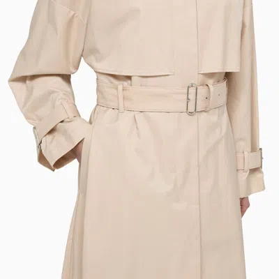 Shop Calvin Klein Blend Trench Coat In Beige