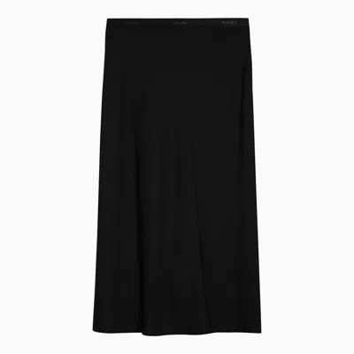 Shop Calvin Klein Midi Flared Skirt In Black