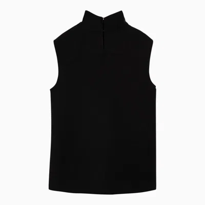 Shop Calvin Klein Sleeveless Turtleneck Top In Black