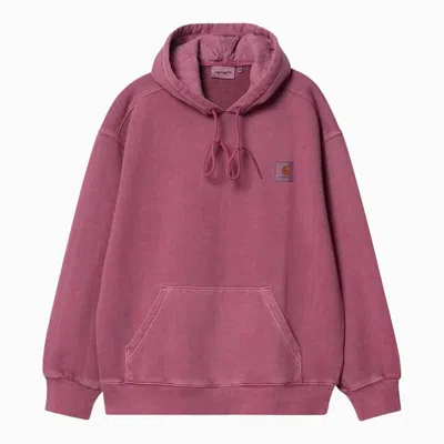 Shop Carhartt Wip Hooded Nelson Sweat Magenta In Red