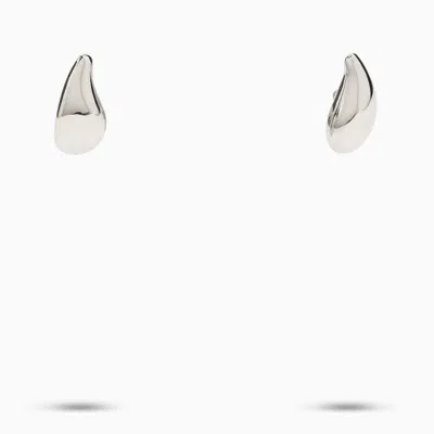 Shop Courrèges Silver-plated Drop Earring In Metal