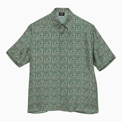 Shop Fendi Mint Ff Shirt In Green