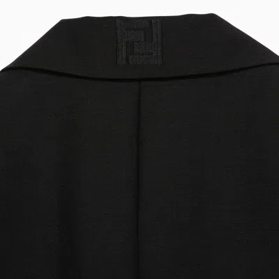 Shop Fendi Wool-blend Waistcoat In Black