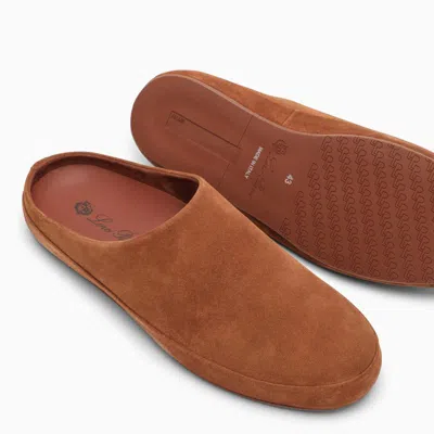 Shop Loro Piana Suede Tomori Sandals In Brown