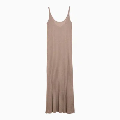 Shop Max Mara Pianoforte Light Long Dress With Lurex In In Yellow