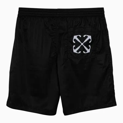 Shop Off-white ™ Swim Shorts With Logo In Black