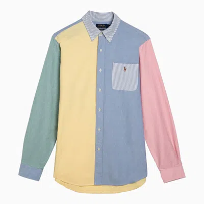 Shop Polo Ralph Lauren Patchwork Oxford Shirt In Multicolor