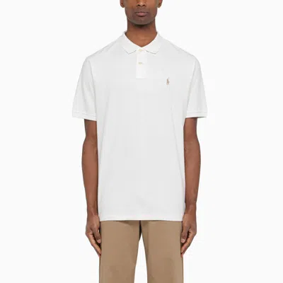 Shop Polo Ralph Lauren Piqué Polo Shirt With Logo In White