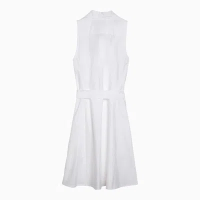 Shop Polo Ralph Lauren Sleeveless Chemisier Dress In White