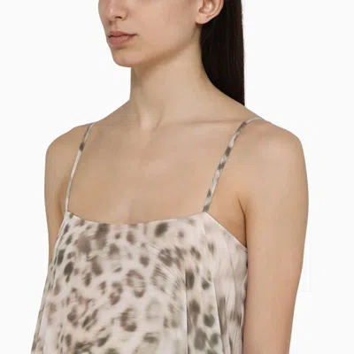 Shop Rotate Birger Christensen Chiffon Leopard Maxi Dress In Print