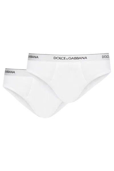 Shop Dolce & Gabbana Underwear Briefs Bi Pack In White