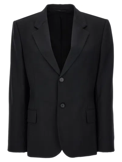 Shop Balenciaga Waisted Sb Blazer And Suits In Black