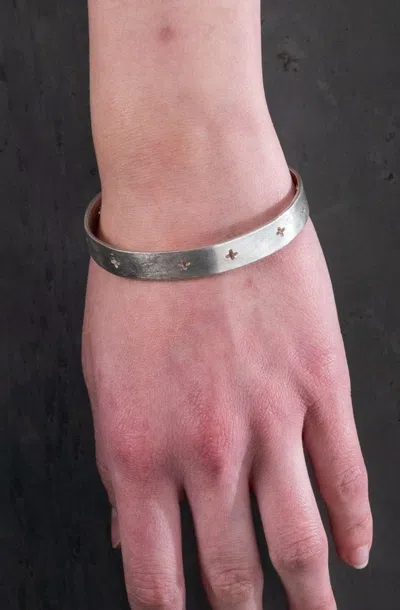 Shop M.a+ Cross Punched Bracelet In S