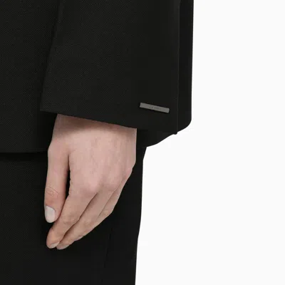 Shop Calvin Klein Single-breasted Jacket In Blend In Black