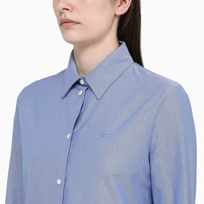 Shop Etro Light Oxford Shirt In Blue