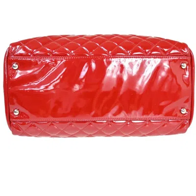 Pre-owned Chanel Cabas Red Patent Leather Tote Bag ()
