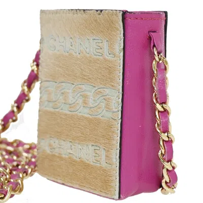 Pre-owned Chanel Pink Fur Shoulder Bag ()