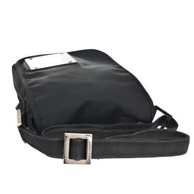 Shop Fendi Black Canvas Shoulder Bag ()