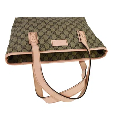 Shop Gucci Gg Pattern Brown Canvas Tote Bag ()
