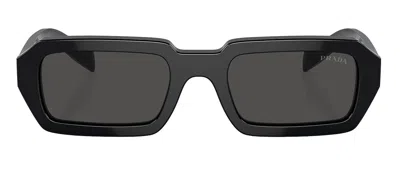 Shop Prada Pr A12s 16k08z Rectangle Sunglasses In Multi