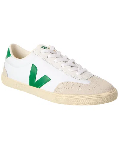 Shop Veja Volley Canvas & Suede Sneaker In White