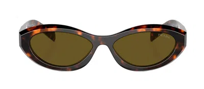 Shop Prada Pr 26zs 16k08z Oval Sunglasses In Multi