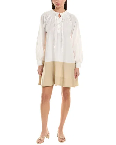Shop Alpha Studio A-line Shirtdress In White