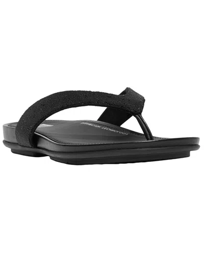 Shop Fitflop Gracie Leather-trim Sandal In Black