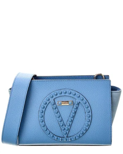 Shop Valentino By Mario Valentino Kiki Rock Leather Shoulder Bag In Blue