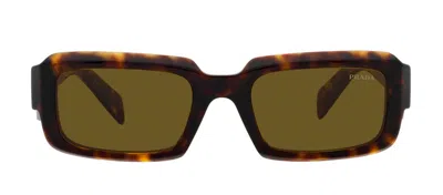 Shop Prada Pr 27zs 19j09z Rectangle Sunglasses In Multi