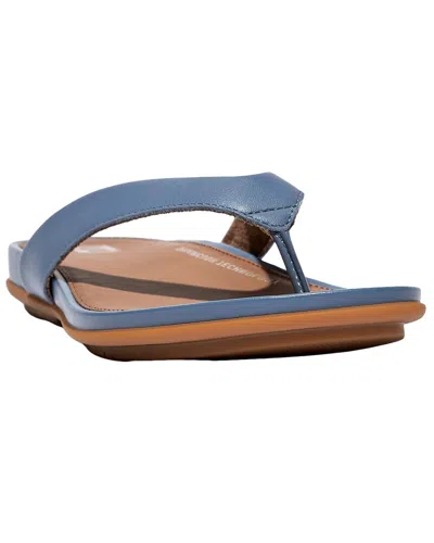 Shop Fitflop Gracie Leather Sandal In Blue