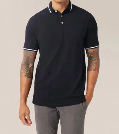 Shop Good Man Brand Match Point Polo In Black