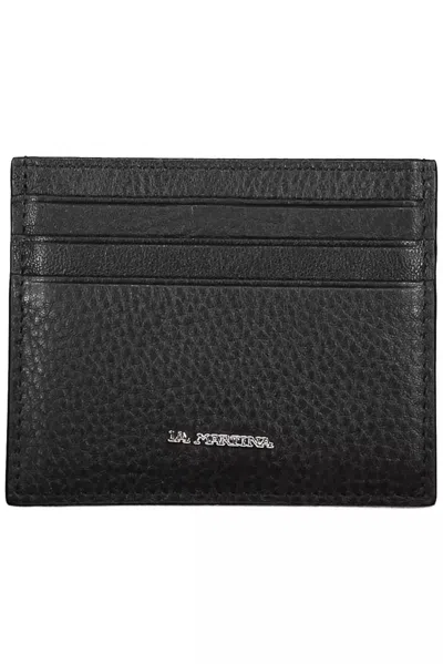Shop La Martina Leather Men's Wallet In Black