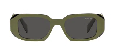 Shop Prada Pr 17ws 13n5s0 Rectangle Sunglasses In Multi