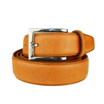 Shop Cavalli Class Leather Di Calfskin Men's Belt In Brown