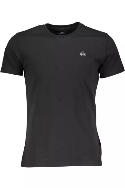 Shop La Martina Cotton Men's T-shirt In Black