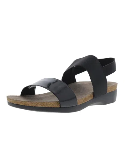 Shop Munro Pisces Womens Wedge Strap Slingback Sandals In Black