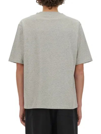 Shop Ami Alexandre Mattiussi Ami Paris T-shirt With Logo Unisex In Grey