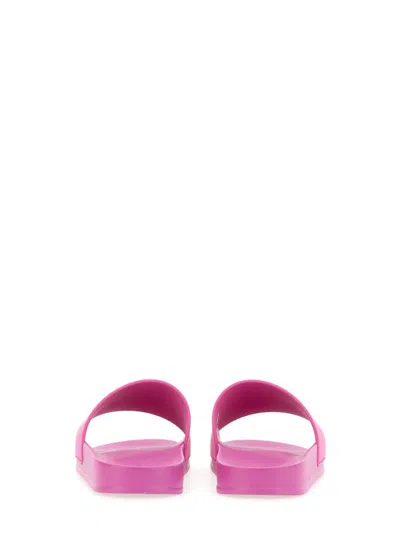 Shop Palm Angels Sandal With Logo In Multicolour