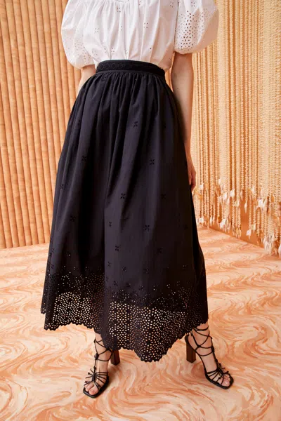Shop Ulla Johnson Marisol Skirt In Noir
