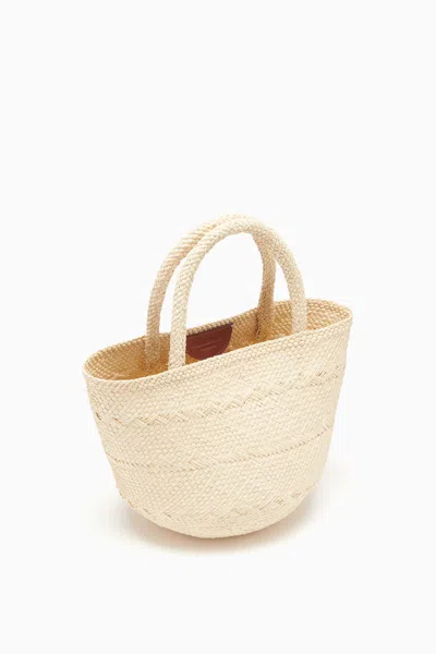 Shop Ulla Johnson Marta Small Basket Tote In Natural