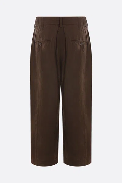 Shop Ziggy Chen Trousers In Brown