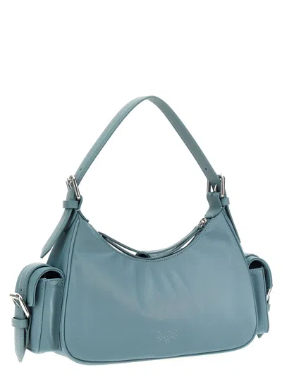 Shop Pinko Cargo Bag Hand Bags Light Blue